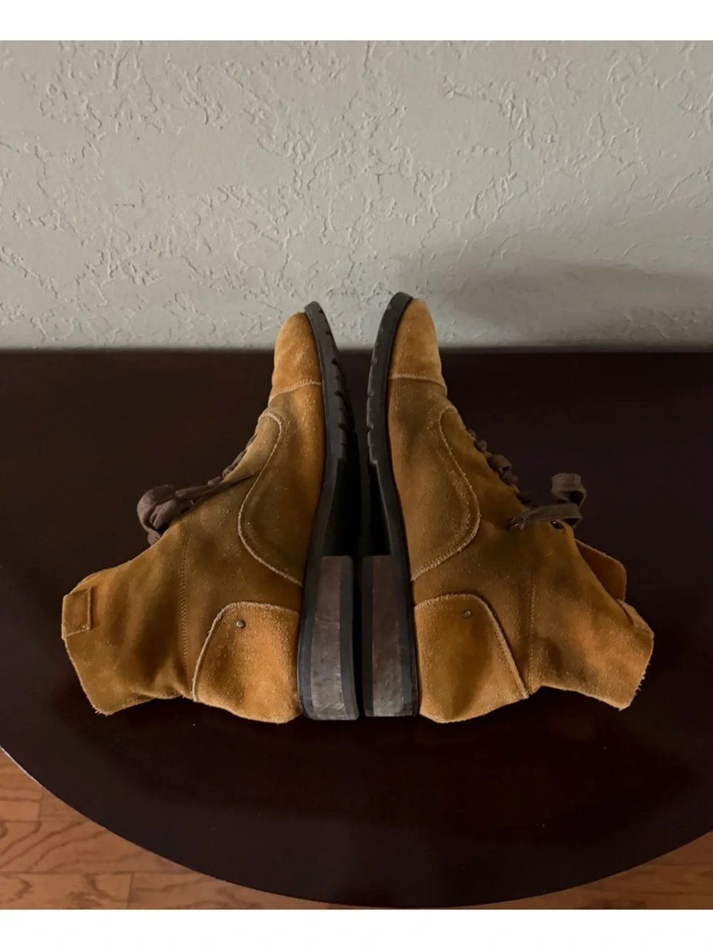 Silver Jeans Co Men’s Tan Distressed Suede Combat Boots Size 10 Military Grunge